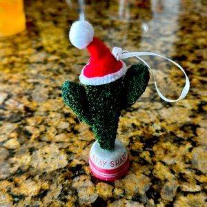 Christmas cactus “stay sharp” holiday ornament